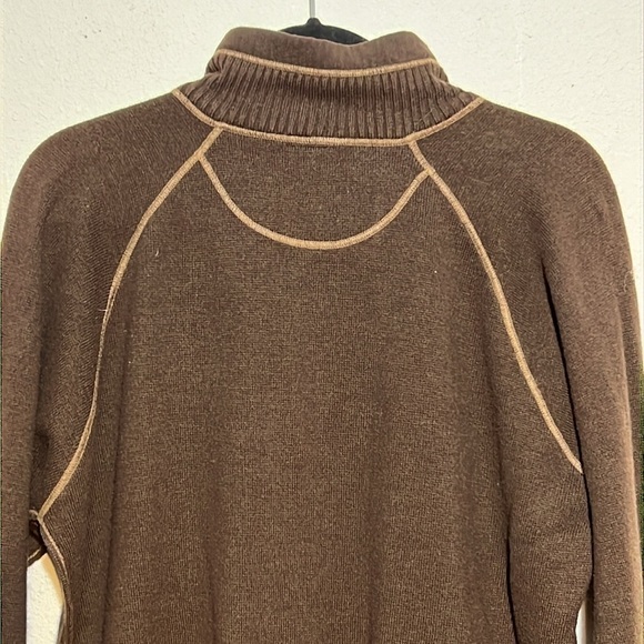 The North Face Men’s Brown Wool Blend 1/4 Zip Sweater Outdoors Size XL - Picture 8 of 13